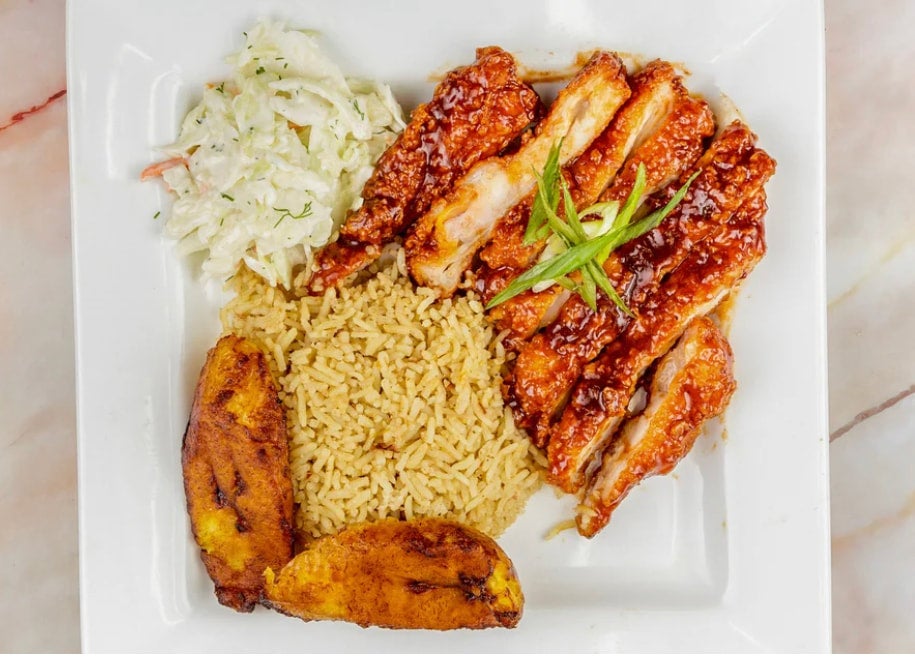 BBQ Fried Chicken Rice Box | Pimento Jerk Kitchen and Food Truck